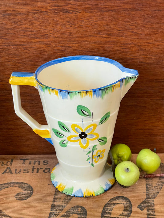 Art Deco W H Grindley & Co Decorative Floral Jug