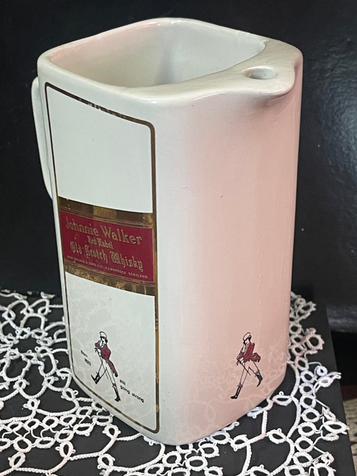 Vintage Johnnie Walker Red Label Ceramic Whisky Water Jug – Made in Italy