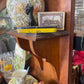 Antique 1920s Oval Silky Oak timber sideboard with mirror