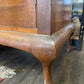 Antique 1920s Oval Silky Oak timber sideboard with mirror