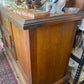 Antique 1920s Oval Silky Oak timber sideboard with mirror