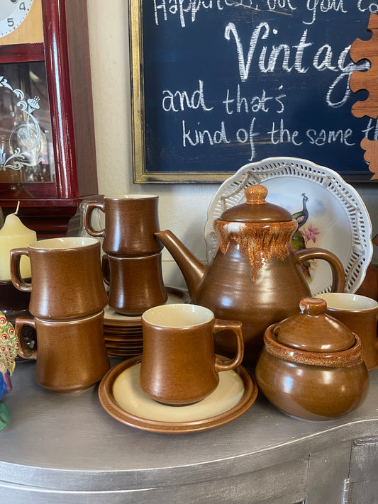 Vintage Mid Century Temuka Pottery Tea or Coffee set from New Zealand