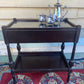 Vintage silky oak tea or drinks trolley with drawer