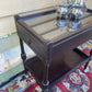 Vintage silky oak tea or drinks trolley with drawer