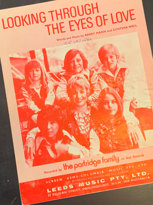 Looking through the eyes of love Sheet Music/words and music by Barry Mann and Cynthia Weil 1965