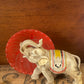 Vintage 1940s Coral Red Depression glass Harlequin Salad Bowl by Crown Crystal