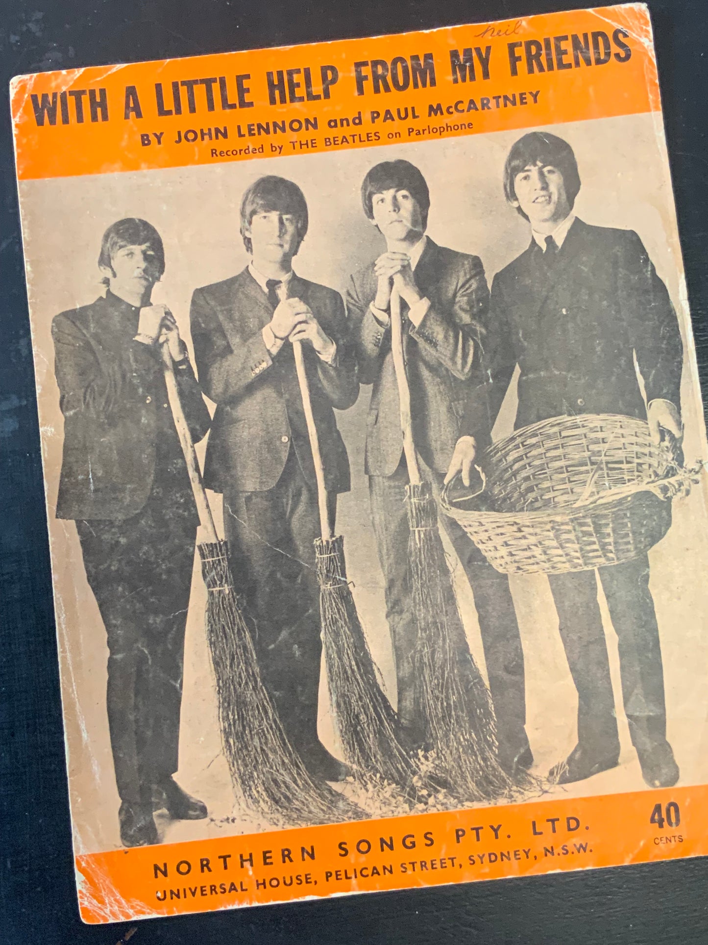 With a little help from my friends  Sheet Music/ words and music by John Lennon and Paul McCartney recorded by the Beatles 1967