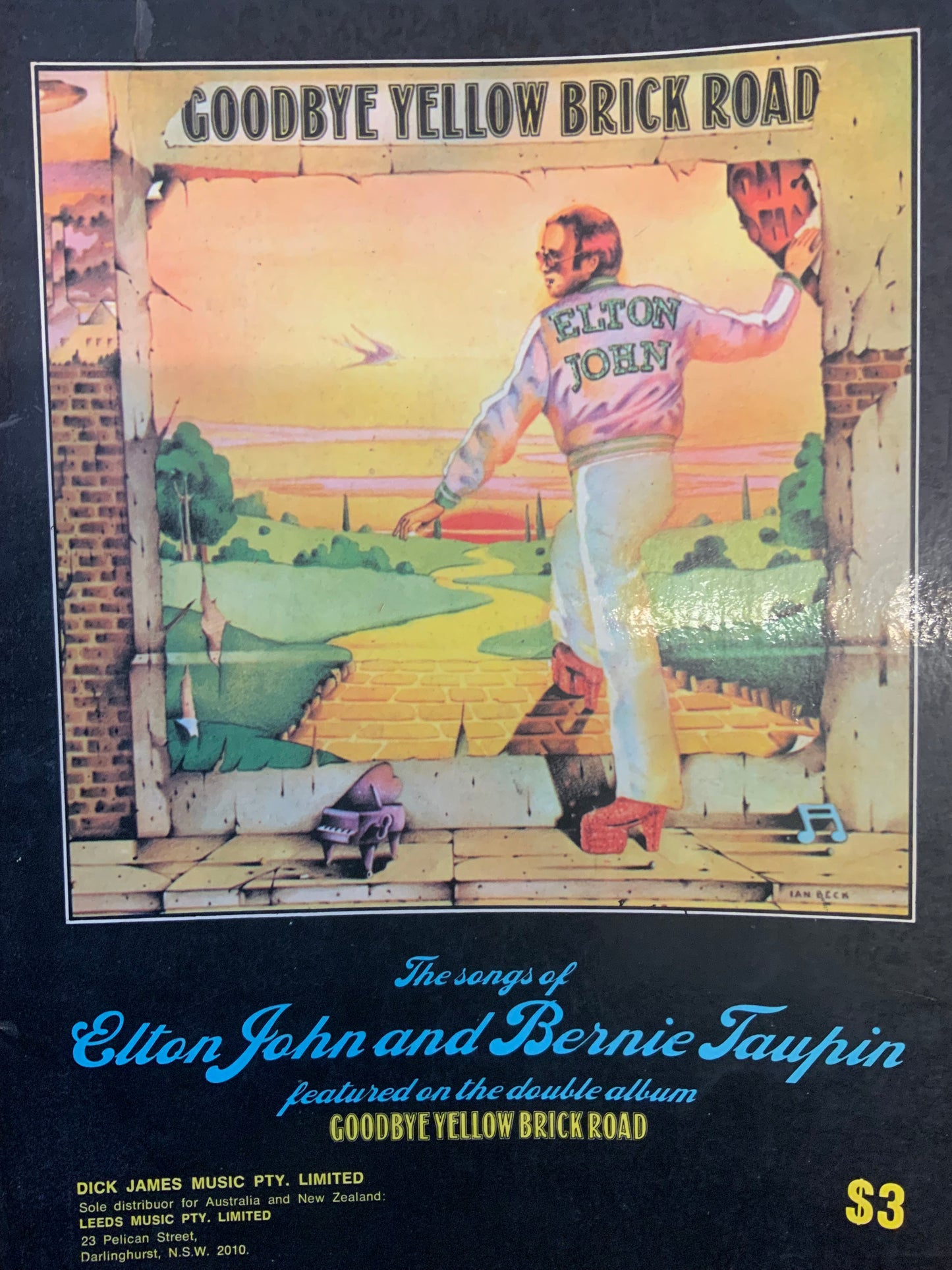 Elton John - Goodbye Yellow Brick Road Rare 1973 Oz Sheet Music Songbook