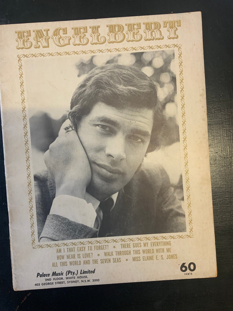 Engelbert Engelbert Humperdinck 1968 Oz Sheet Music Book Kitten Vintage