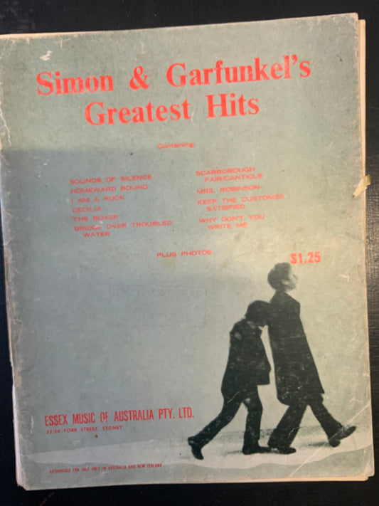 Simon and Garfunkels Greatest Hits Songbook sheet music 1960s