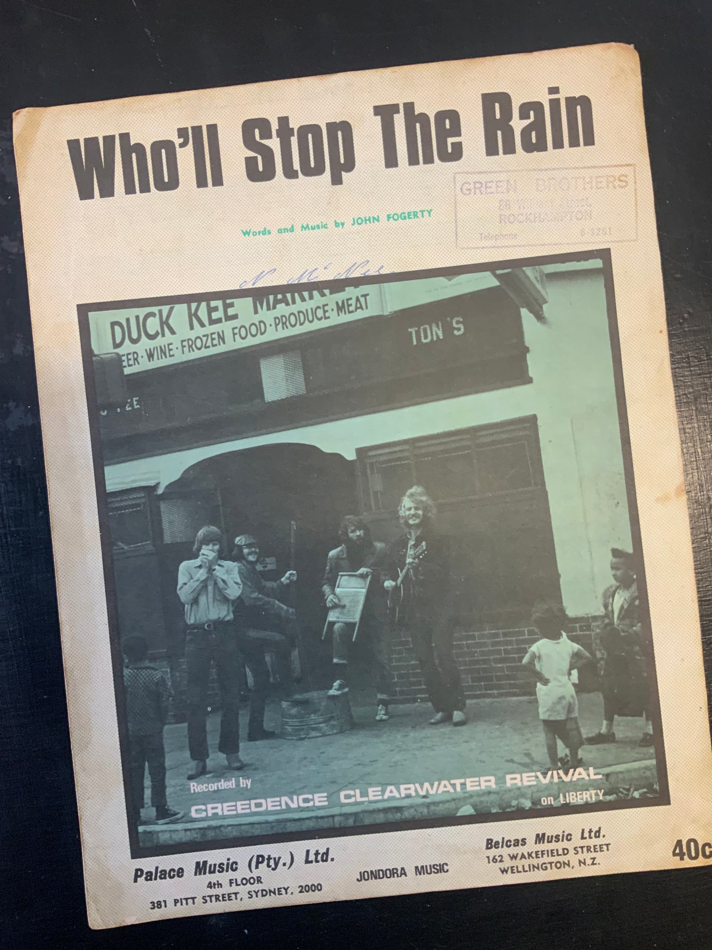 Who'll Stop the Rain Creedence Clearwater Revival - sheet music, piano, guitar 1960s