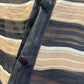 Vintage Sheer Stripe Shirtwaist Dress – Black & Mocha (Size 18 / Modern 16)