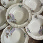 Vintage Empire Porcelain “Scottish Grandeur” Embossed Bowls – Set of 7 (c.1940s–50s)