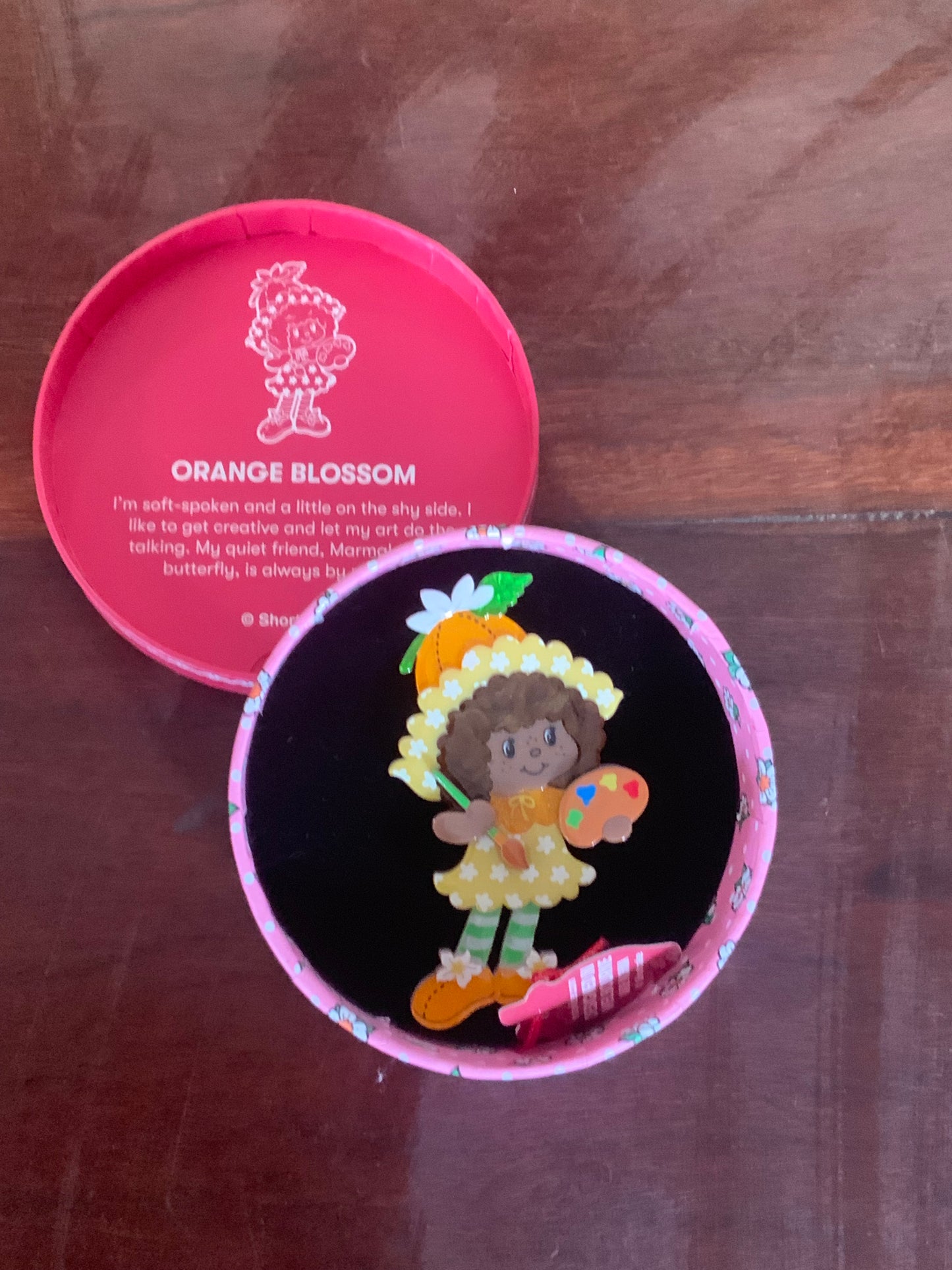 Erstwilder “Orange Blossom” Brooch – Strawberry Shortcake Collection (Boxed)