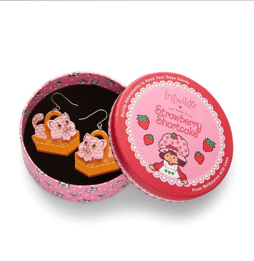 Erstwilder “Cozy Custard Cat” Drop Earrings – Boxed