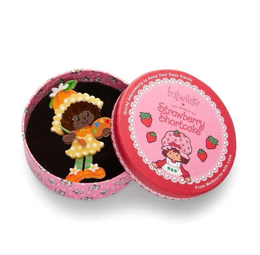 Erstwilder “Orange Blossom” Brooch – Strawberry Shortcake Collection (Boxed)