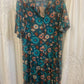 Princess Highway Teal Floral Dress – Retro Daisy Print (Size 20)