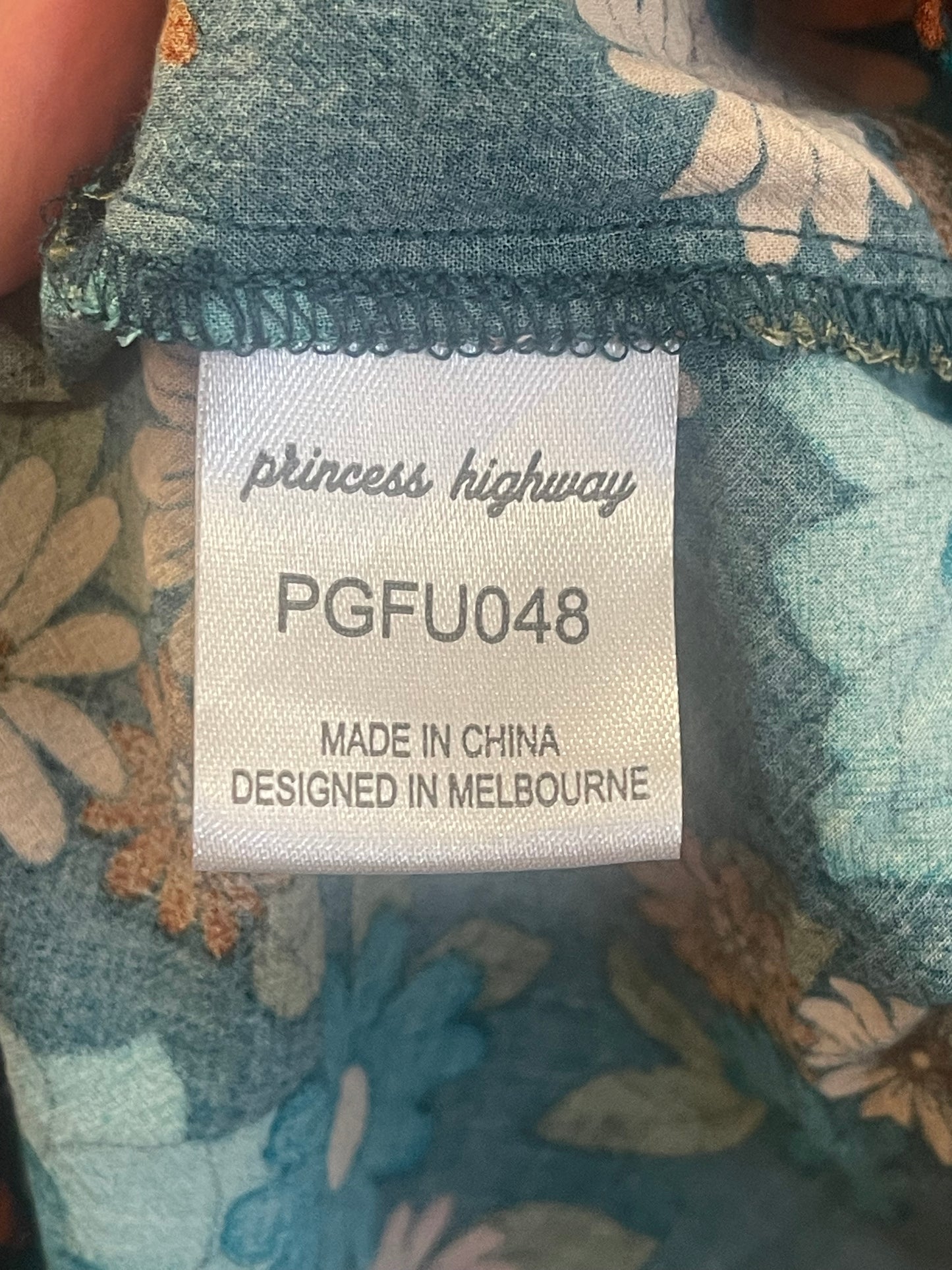Princess Highway Teal Floral Dress – Retro Daisy Print (Size 20)