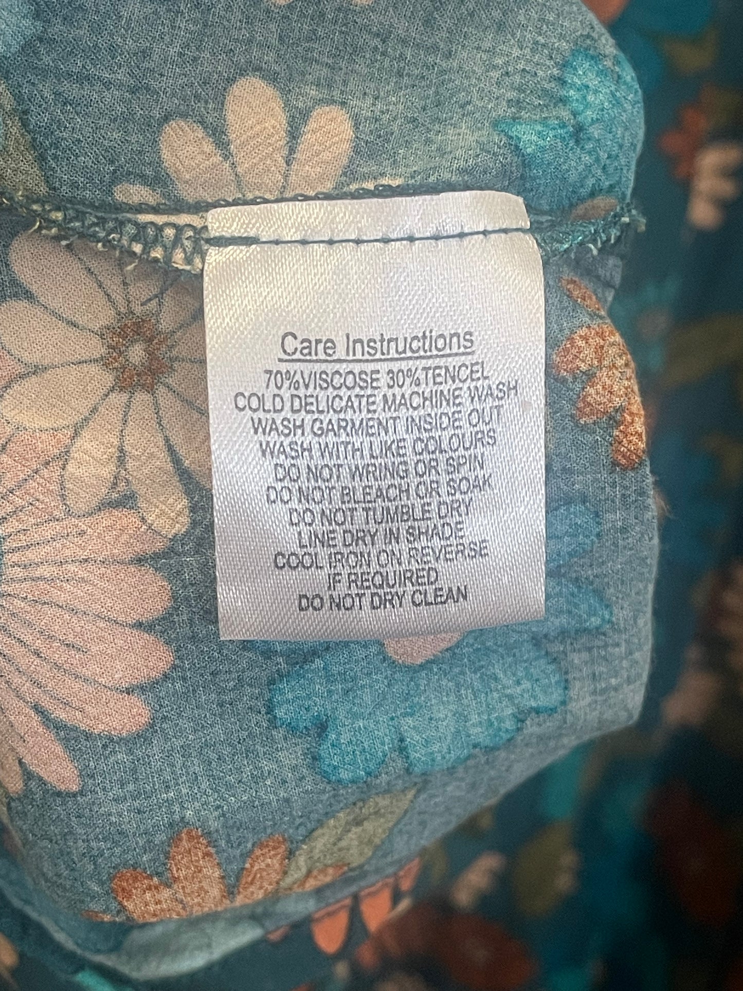 Princess Highway Teal Floral Dress – Retro Daisy Print (Size 20)