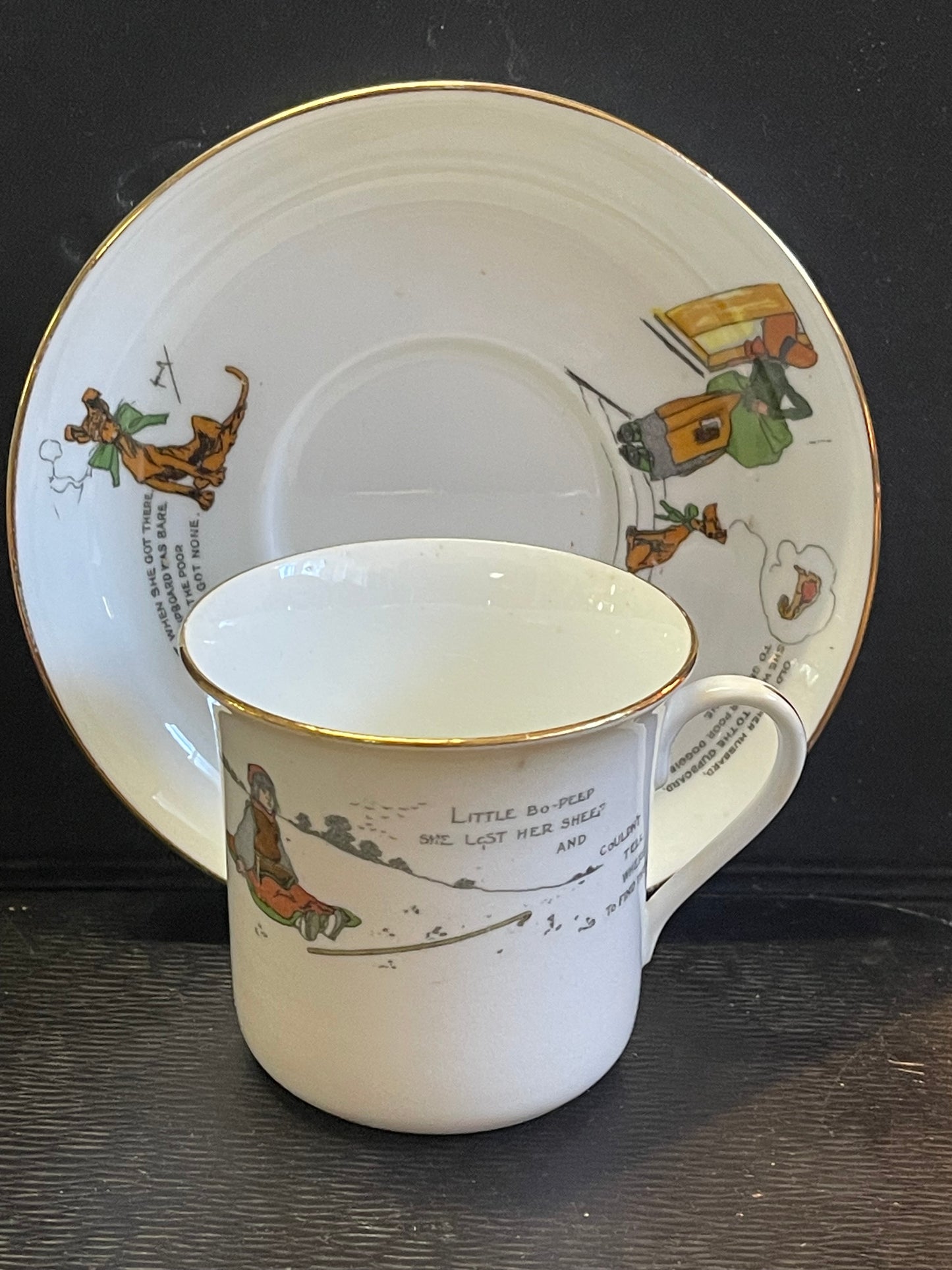 Antique child’s Nursery Rhyme teacup S & N Longton