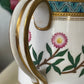 Royal Worcester Victorian Porcelain Mug – Turquoise, Pink Floral & Gilt Decoration