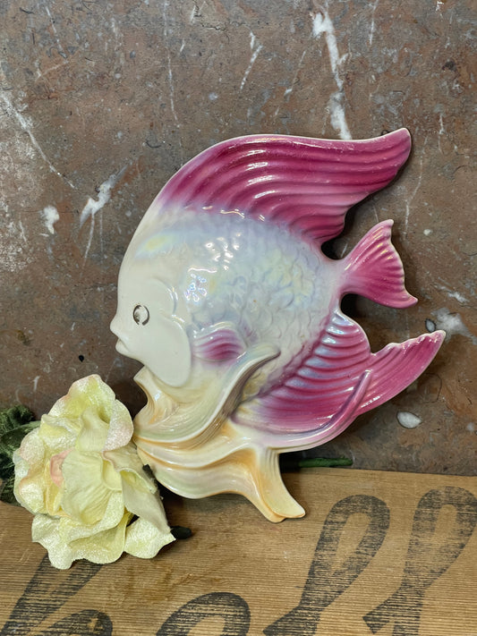 Vintage Lustre Ware Fish Wall Vase - 21cm