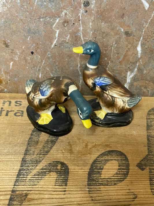 VINTAGE Japanese Mallard Duck Salt & Pepper Shakers