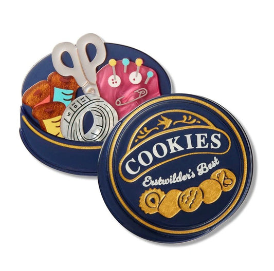 Erstwilder “Cookie Tin Secrets” Brooch – Arts & Crafts Collection (2026)