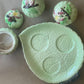 Vintage Carlton Ware Apple Blossom Cruet Set – Salt, Pepper & Mustard on Leaf Tray