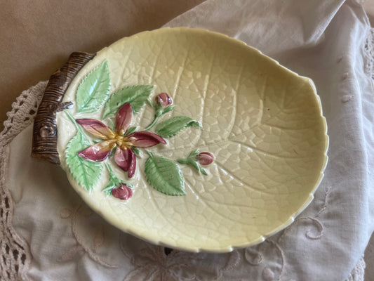 Vintage Carlton Ware Apple Blossom Leaf Dish – Small Hand-Painted Floral Plate