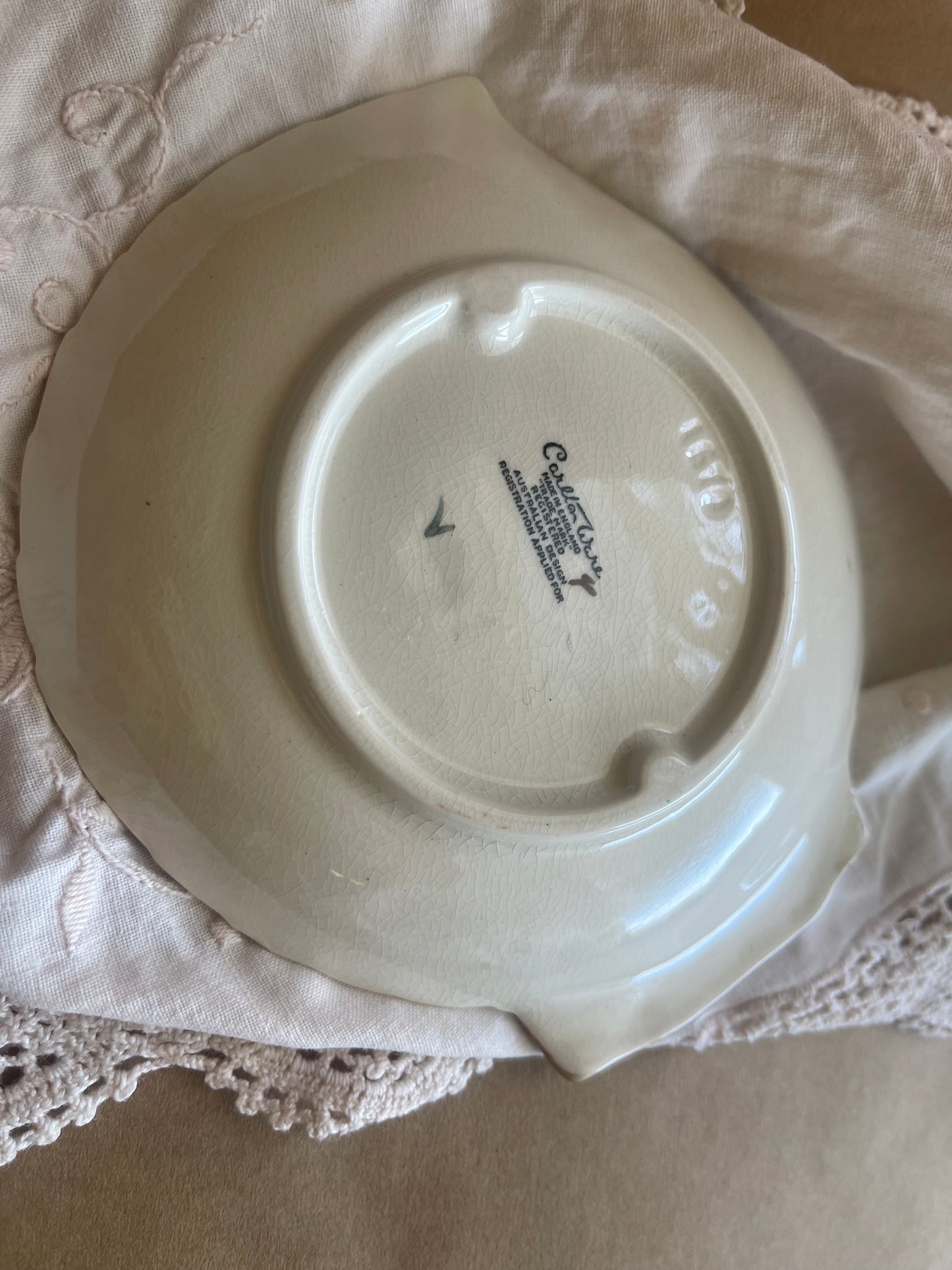 Vintage Carlton Ware Apple Blossom Leaf Dish – Small Hand-Painted Floral Plate