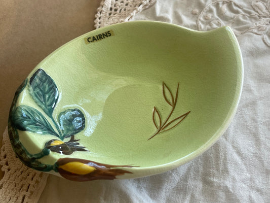 Vintage Carlton Ware Australian Design Leaf Dish – Botanical Rosehip Motif (Cairns Souvenir)