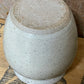 Handcrafted Pottery Lidded Crock with Applied Brown Flower Motifs