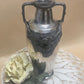 Antique German Art Nouveau Silver-Plated Vase with Glass Insert – c.1900