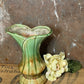 Vintage 1940s Australian Diana Pottery Medium Green Drip Glaze Vase