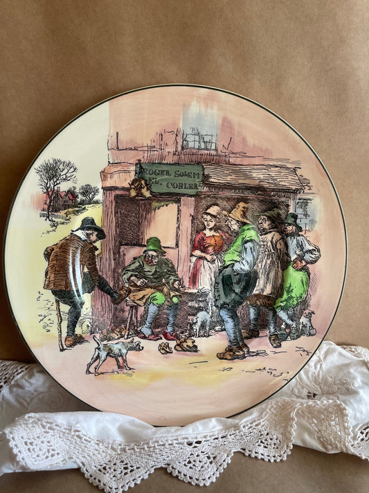 Vintage Royal Doulton ‘The Cobbler’ Decorative Plate – English Scene