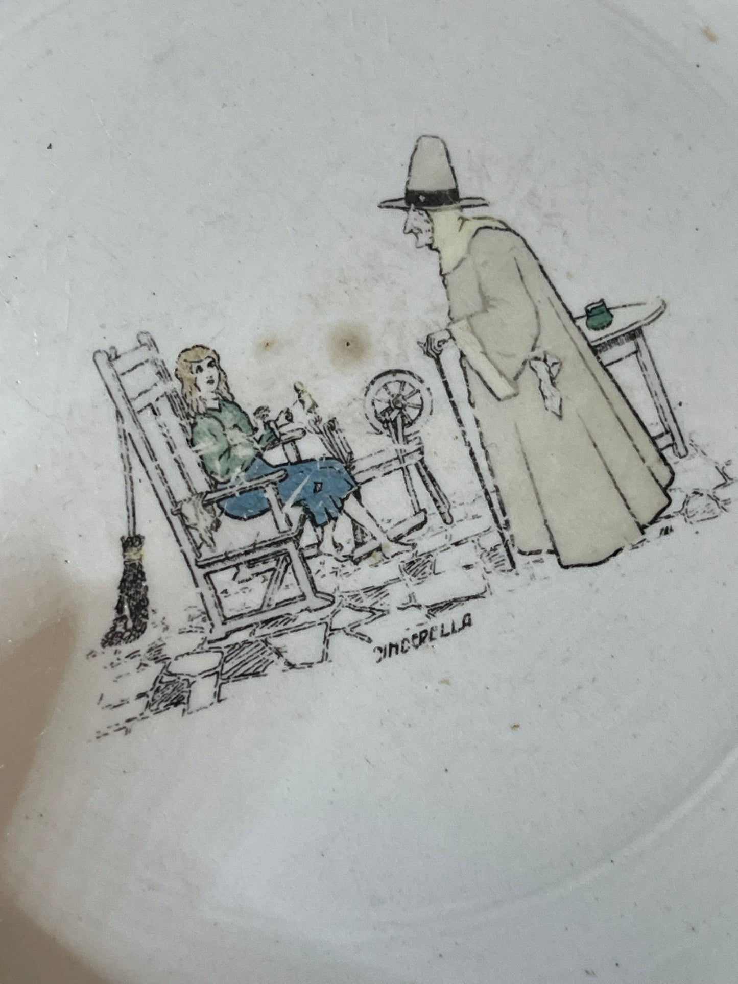 Rare c.1920s Shelley Baby’s Plate – “Cinderella” Fairytale Series
