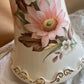 Handmade Vintage Studio Pottery Jug/Vase – Floral with Gilt Detail – c.1981
