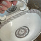 Vintage Trent & Dunne Twin Bowl Dish with Greek Key & Lion Medusa Design