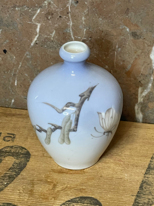 Vintage Royal Copenhagen Bud Vase BUTTERFLY and chrysalis