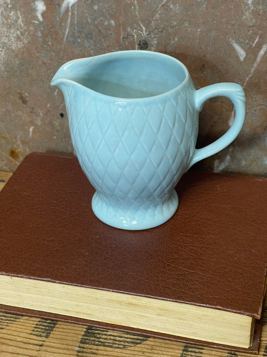 Vintage English Blue Diamond Point Jug – c.1950s