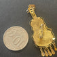 Vintage 1930s Brass Guitar Mandolin brooch/ pendant