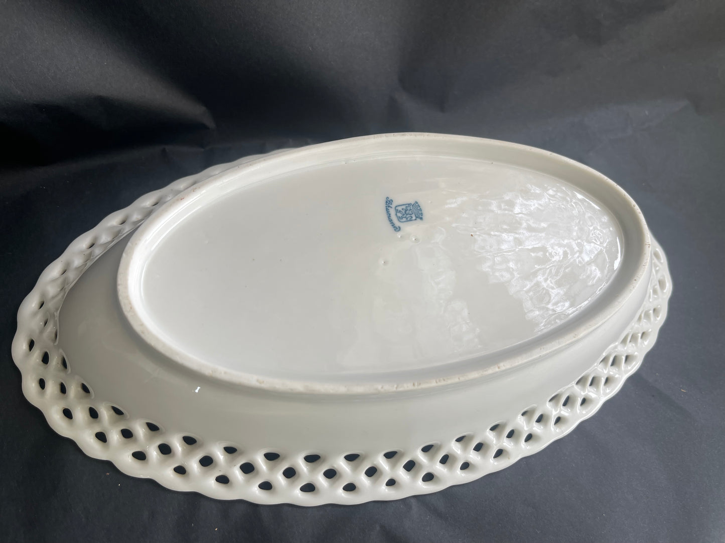 Vintage Schumann Bavaria Reticulated Oval Serving Dish – Art Deco Scene