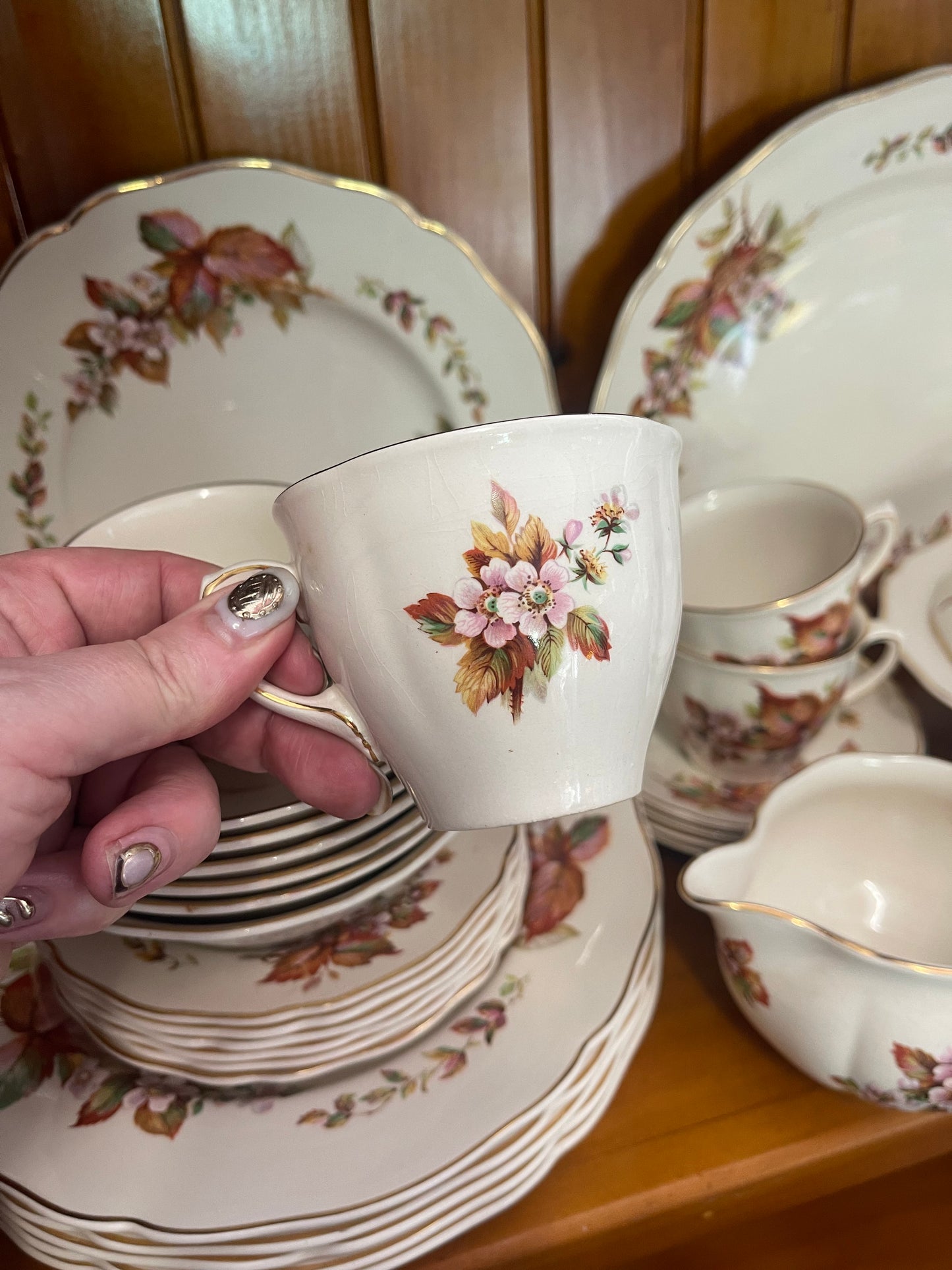 1930s Royal Doulton Wilton Dinner Set (Pattern D6226) – Vintage English China (40 Pieces)