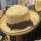 Vintage Straw Hat – Wide Brim with Black Band (c.1980s–90s)