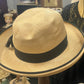 Vintage Straw Hat – Wide Brim with Black Band (c.1980s–90s)