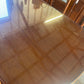 Art Deco Queensland Maple Dining Table with Glass Top – c.1930s