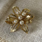Vintage Faux Pearl Floral Spray Brooch (c.1950s–60s)