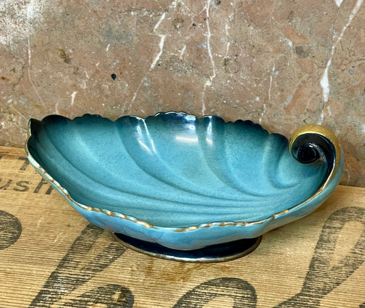 Vintage Carlton Ware Bleu Royale Leaf Shape Bowl – Made in England
