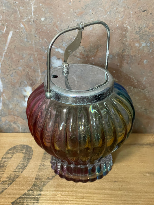 Vintage 1960s Sanyu Japan Harlequin sugar bowl